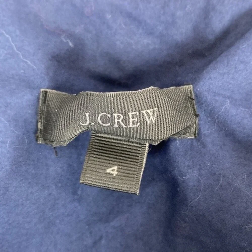 J Crew Blue & White Long Sleeve Casual Shirt Dress 4